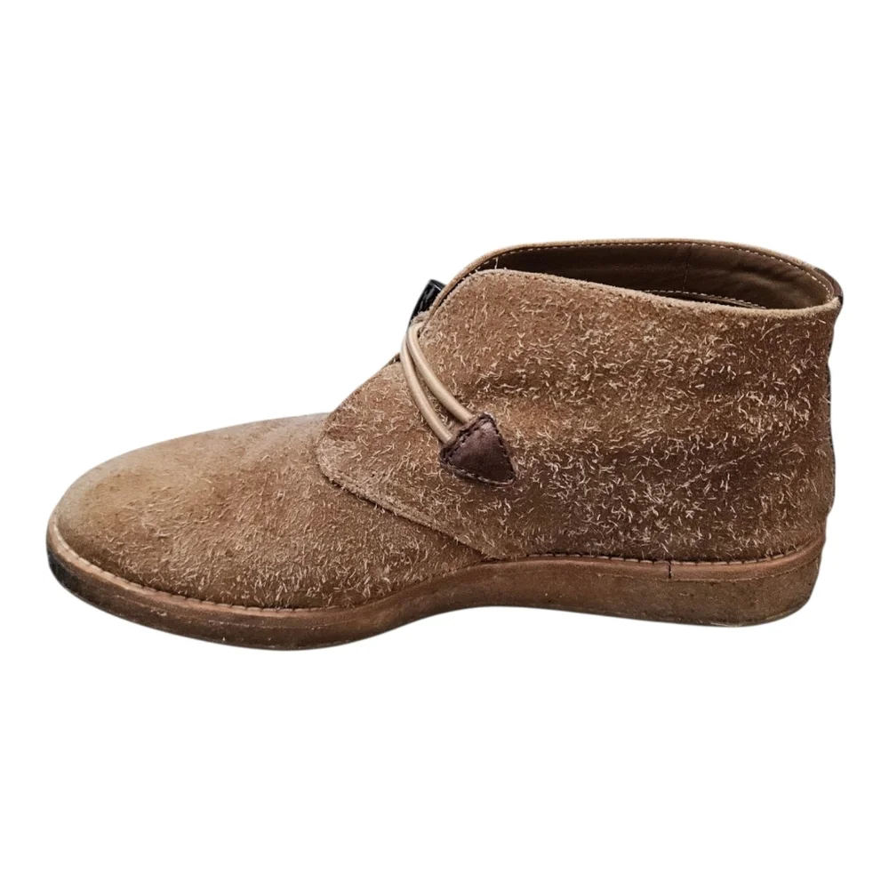 Trask Carissa Toggle Ankle Boot Italian Suede Women's 7.5 Tan Brown